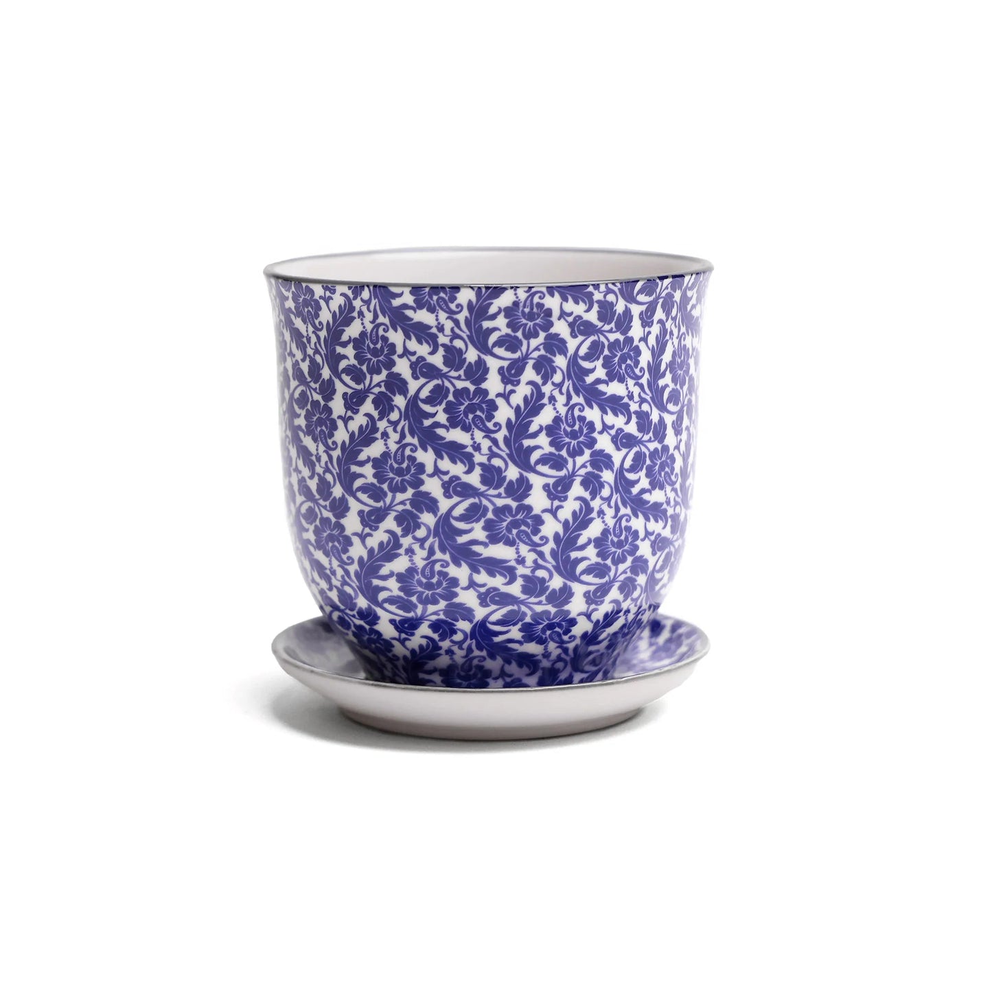 Liberte Decorative Pot with saucer - Dr. Bill's Orchids, LLC