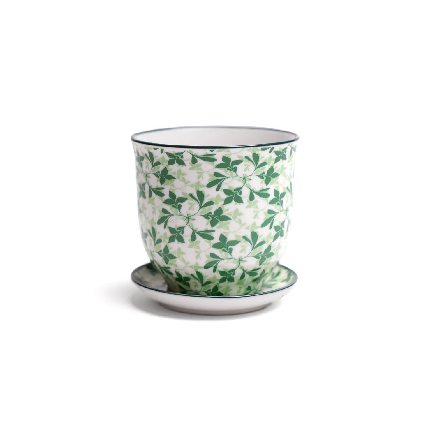 Liberte Decorative Pot with saucer - Dr. Bill's Orchids, LLC