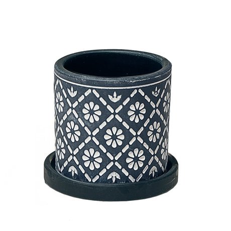 Balter Decorative Pot with saucer - Dr. Bill's Orchids, LLC