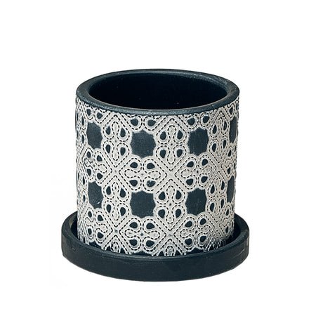 Balter Decorative Pot with saucer - Dr. Bill's Orchids, LLC